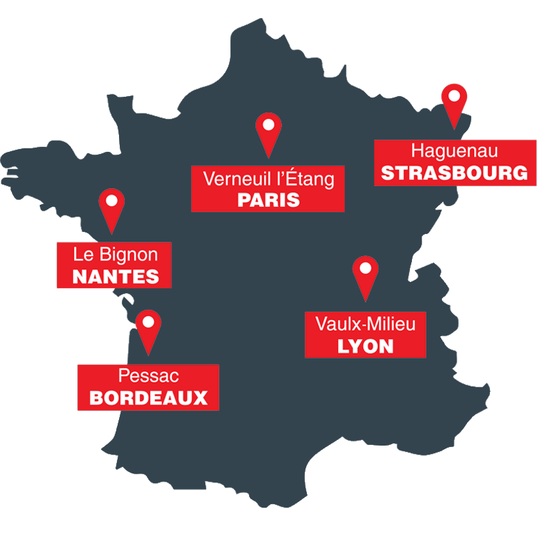Carte des centres de formation